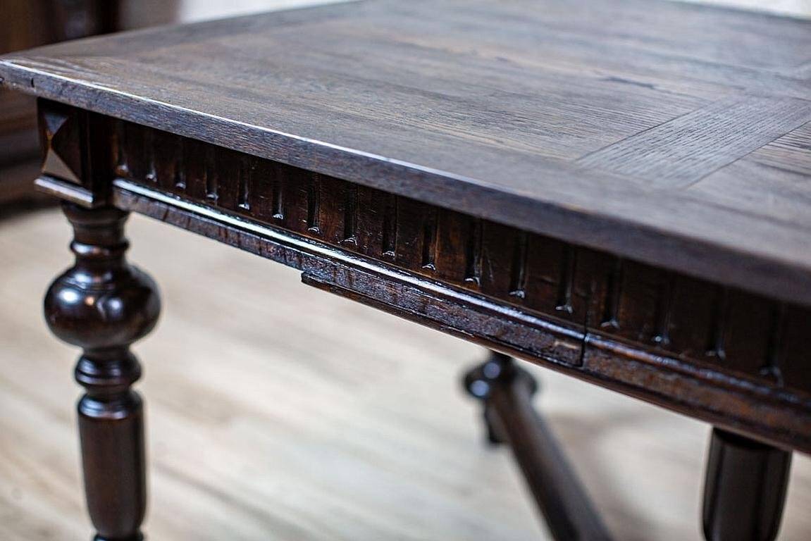 Antique Rectangular Oak Dining Table, 1890s