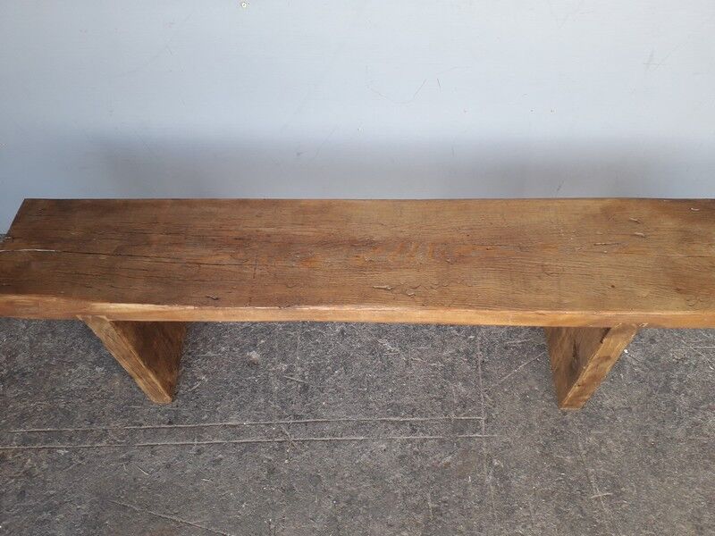 Old bench vintage ep 1960s solid wood