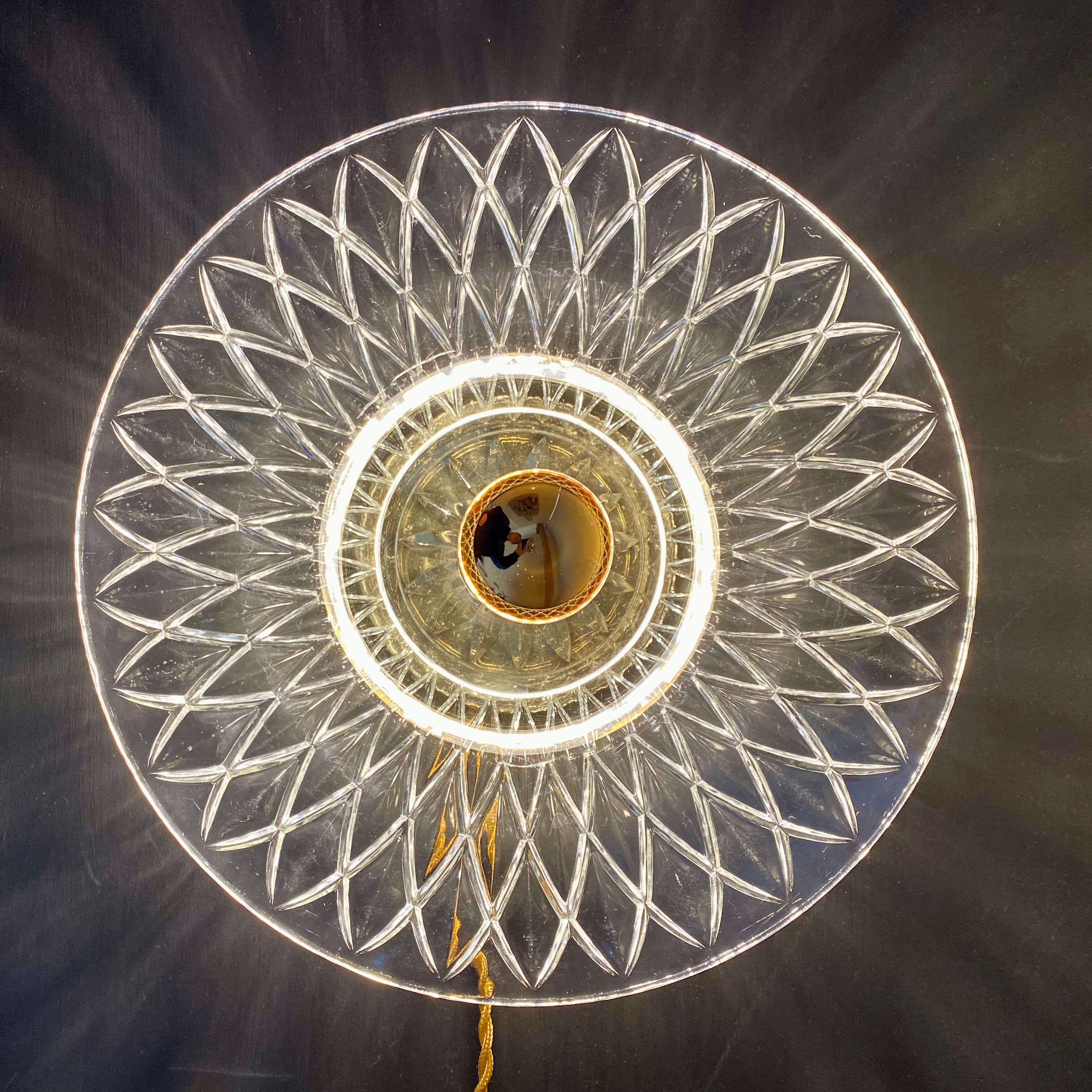 Vintage lampshade in chiseled glass