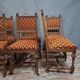 Suite de six chaises en chêne sculpté, de style Renaissance, XIXeme.