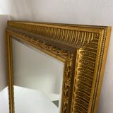 Bevelled mirror with 20th century gold frame - 105x74cm