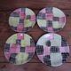 4 dessert plates Sarreguemines hand-painted protocol