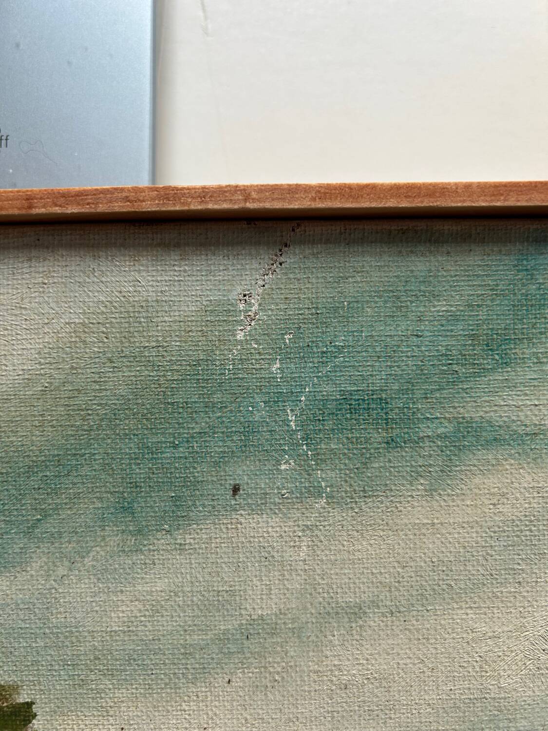Oil on canvas Church, Belgian School, H. Sauvé, 1977.