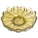 Decorative green glass flower-shaped plate, Italy, 1960s.