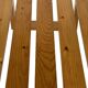 Vintage Scandinavian modern pinewood slatted bench from the 1960's