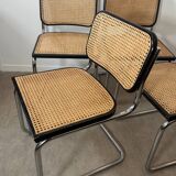 Four Marcel Breuer Cesca chairs Made in Italy