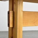Solid pine table, Les Arcs, France