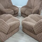 Canapé modulaire italien vintage inspiré des fleurs, années 1970