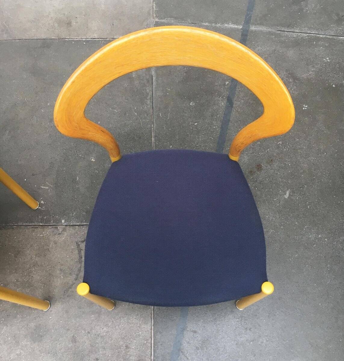 Stackable chairs and table German Lotus by Hartmut Lohmeyer for Kusch+Co, set of 3.