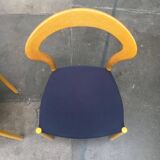 Stackable chairs and table German Lotus by Hartmut Lohmeyer for Kusch+Co, set of 3.