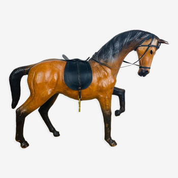 Vintage leather horse toy