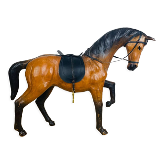 Vintage leather horse toy