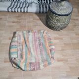 Handmade bohemian Berber pouf 60 X 60 X 25 CM