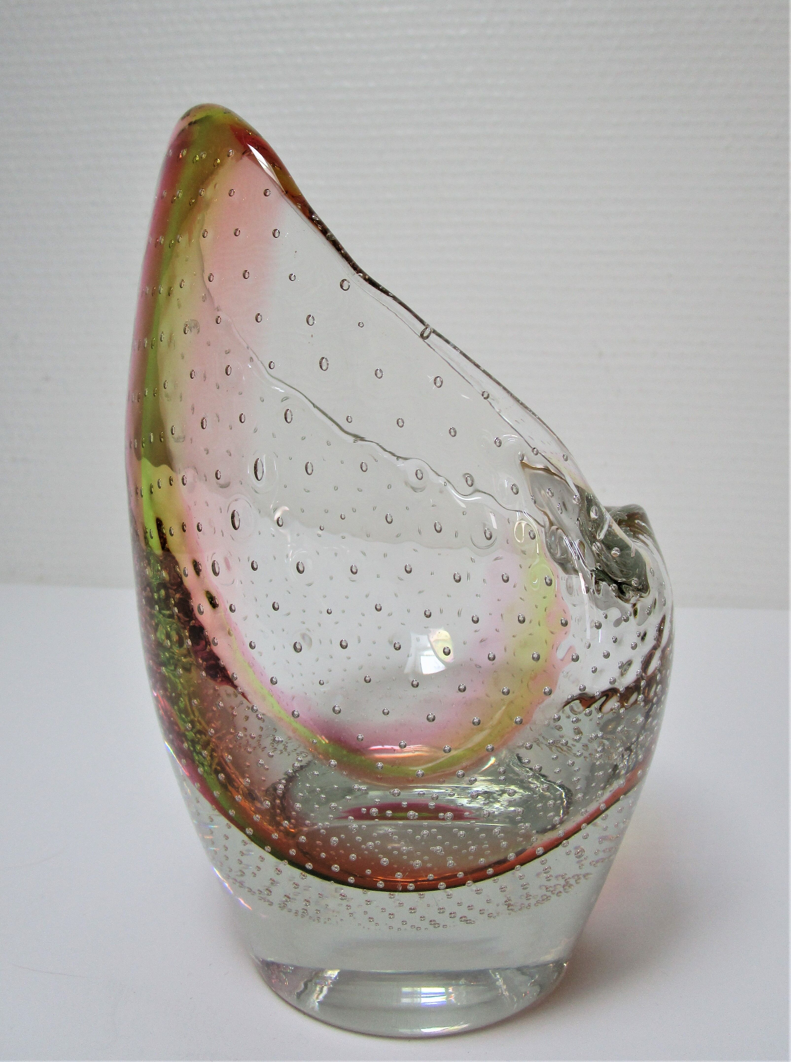Murano bubble glass vase 70s