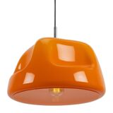 Orange Funky Space Age Plastic Pendant Lamp