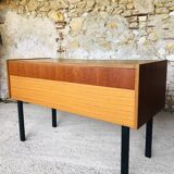 Teak storage unit with metal legs Circa 70's