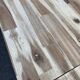 Large extendable Scandinavian dining table made of stripped solid acacia 160-26
