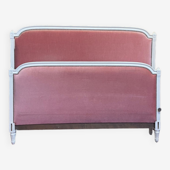 Upholstered bed Louis XVI style pink velvet