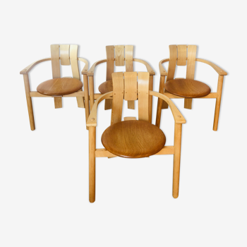 Set of 4 chairs 80s