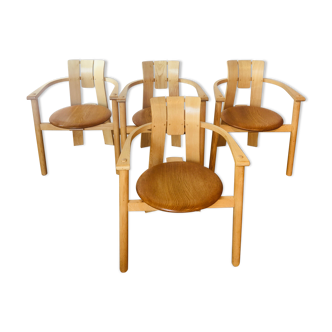 Série de 4 chaises années 80
