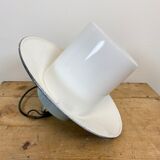 Industrial Hanging Lamp with Milk Glass, 1970s