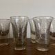 Set de 6 gobelets Biot rose des sables 1960 signés