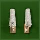 Pair of vintage wall sconces in molded glass and gilded brass