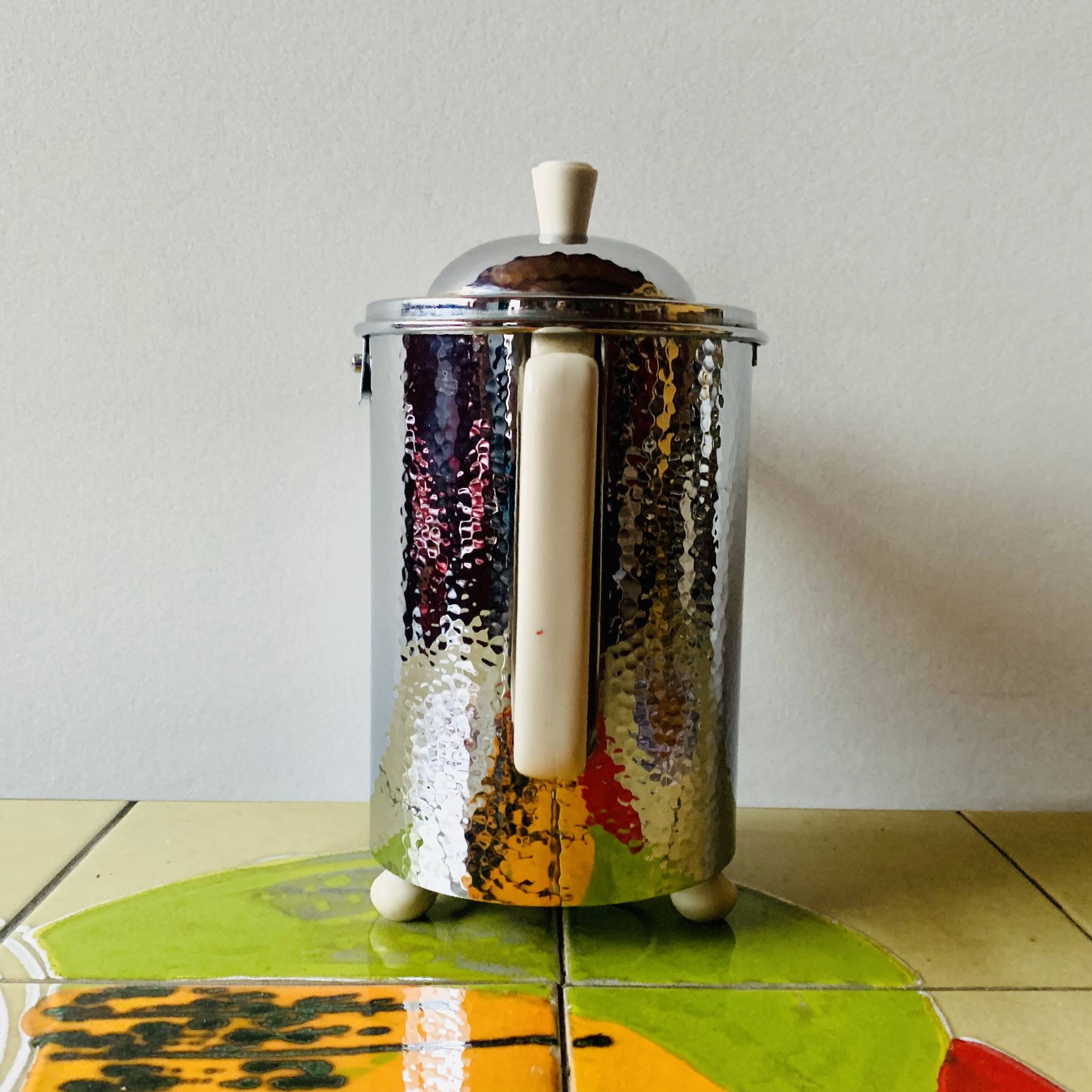Art Deco porcelain and silver-plated Hutschenreuther WMF insulated coffee maker -1.0 L DRP
