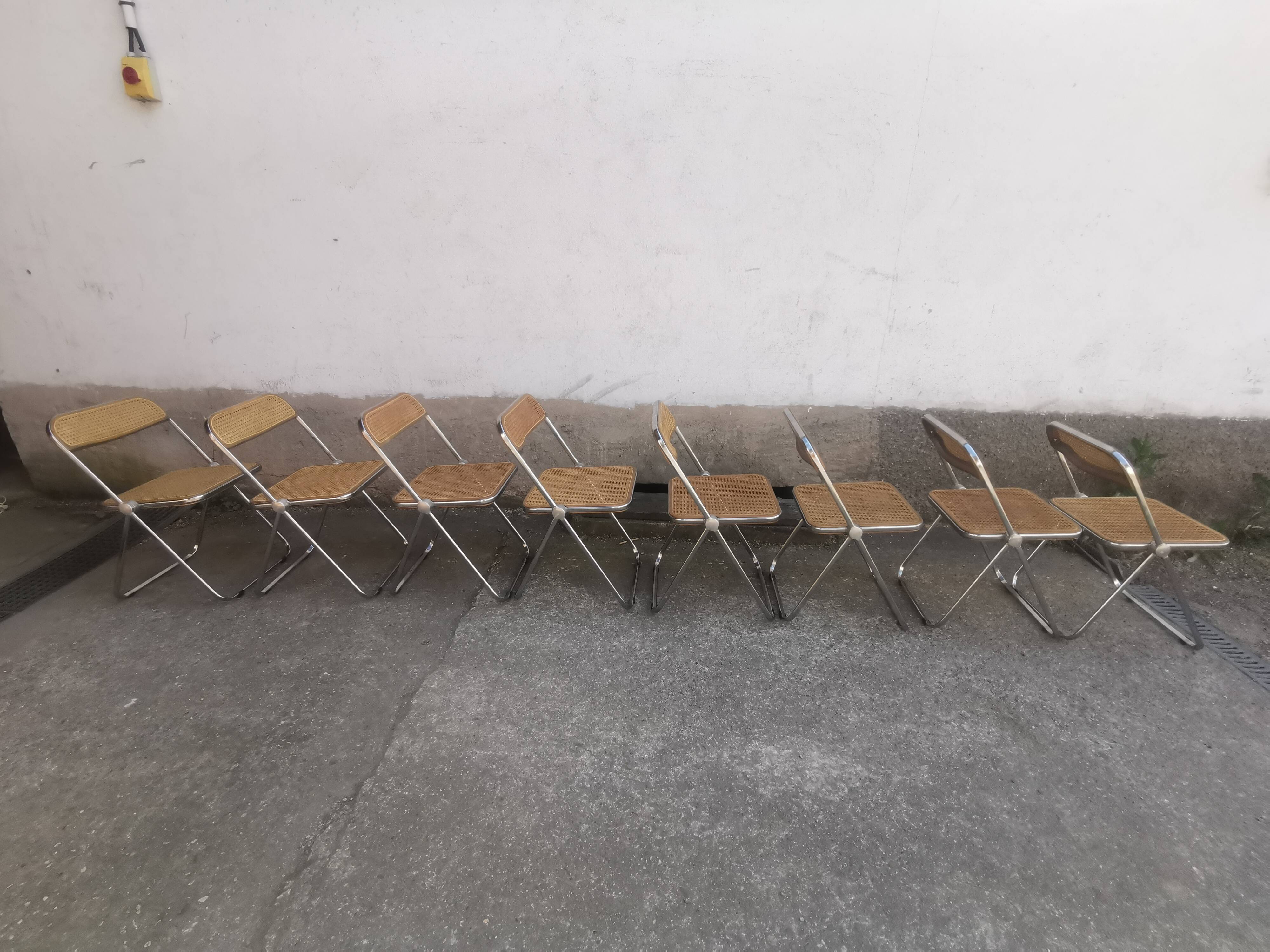 Folding chairs Plia by Giancarlo Piretti 60s