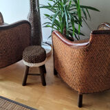 Rattan armchairs