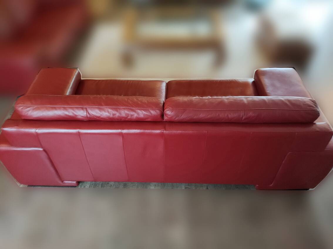 Red Leather Sofa