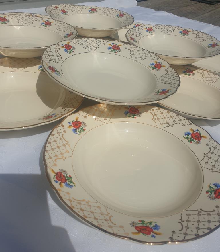 Set 12 hollow plates Villeroy & Boch 1950