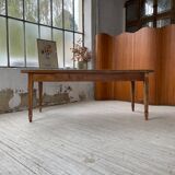 Farmhouse table in oak and walnut 2m