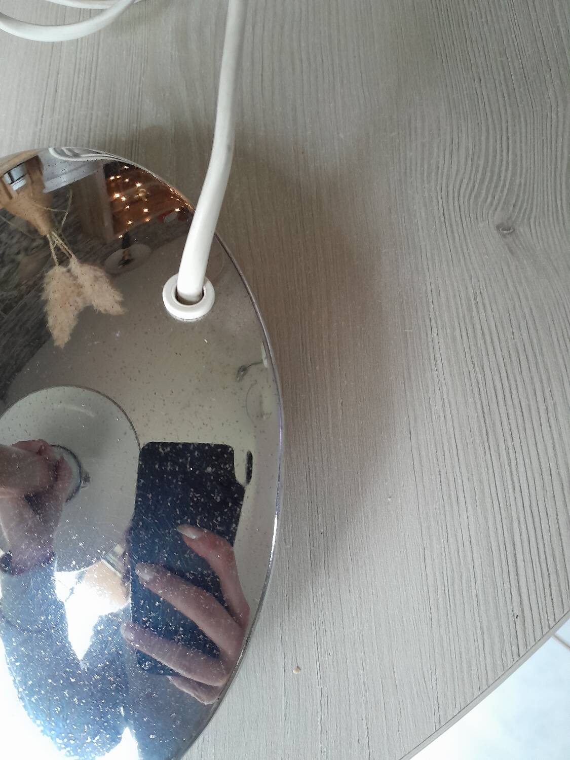 Pair of vintage 1980s wood and chrome ocean liner lamps