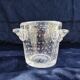 Ice bucket, thick bubbled glass, Schneider Paris