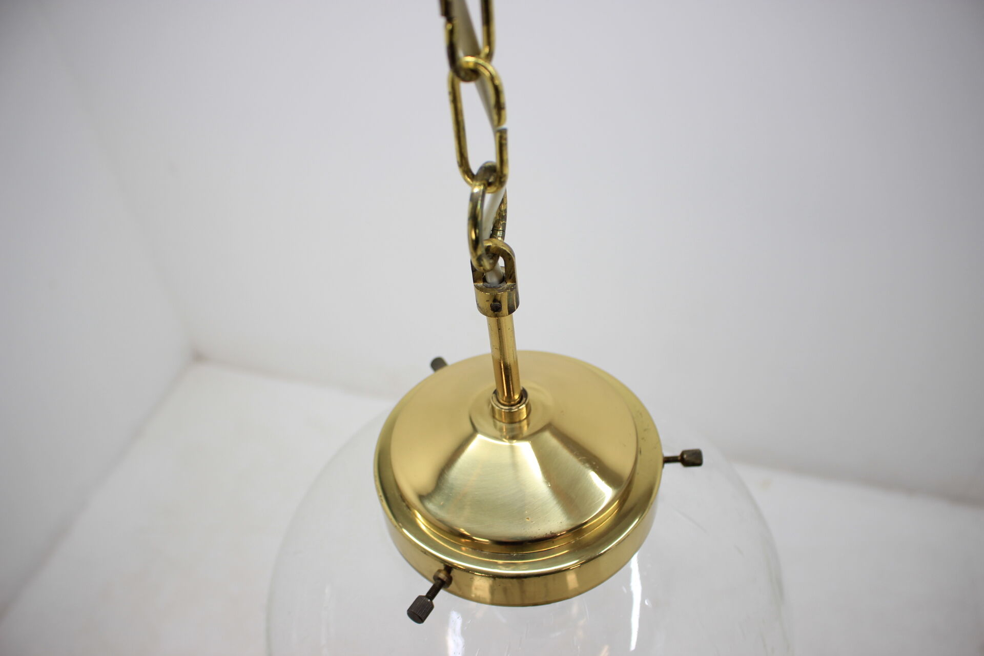 Mid-century big glass pendant from Valašské Meziříčí, 1970´s.