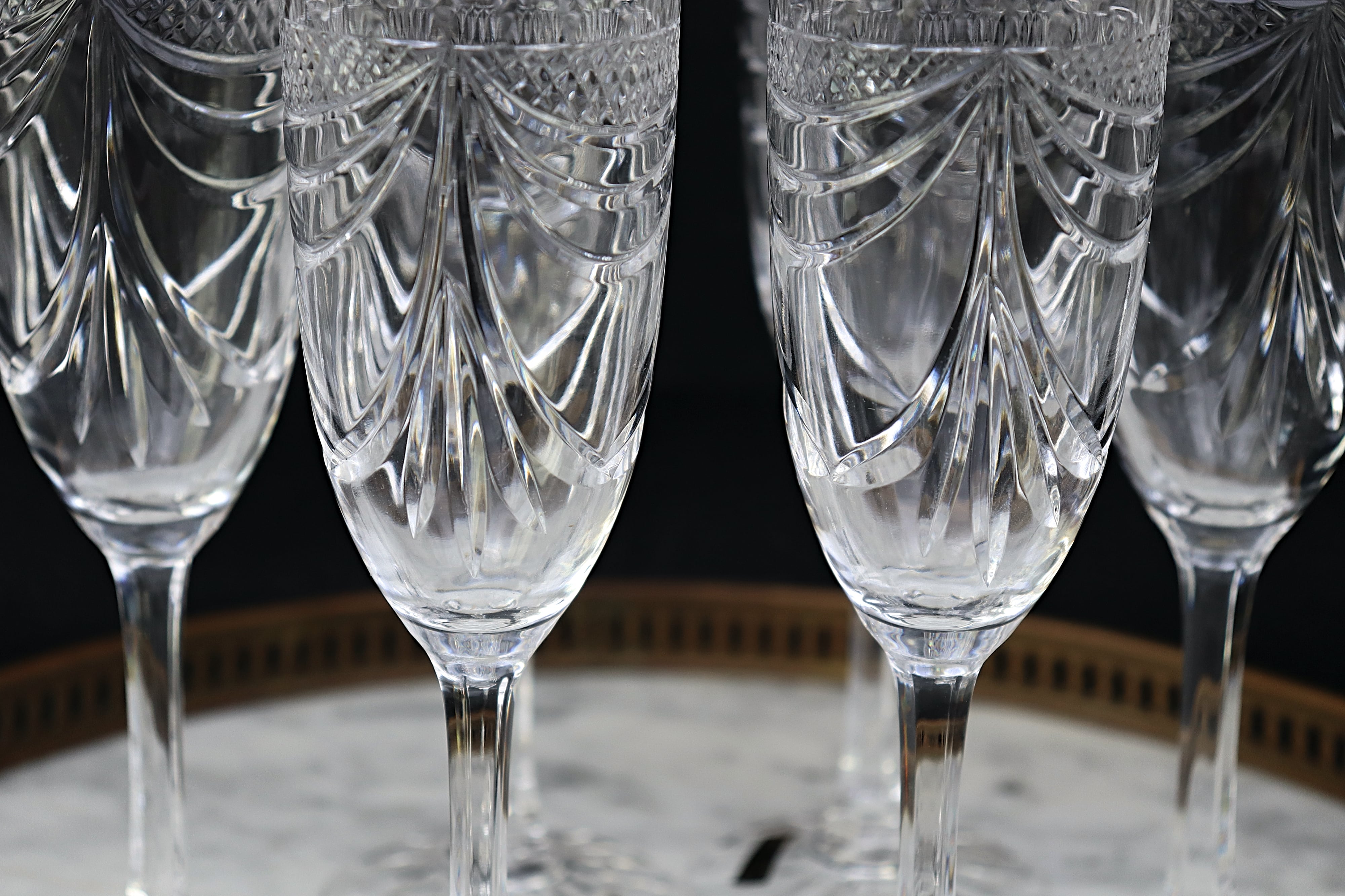 6 champagne flutes Cristal de Lorraine
