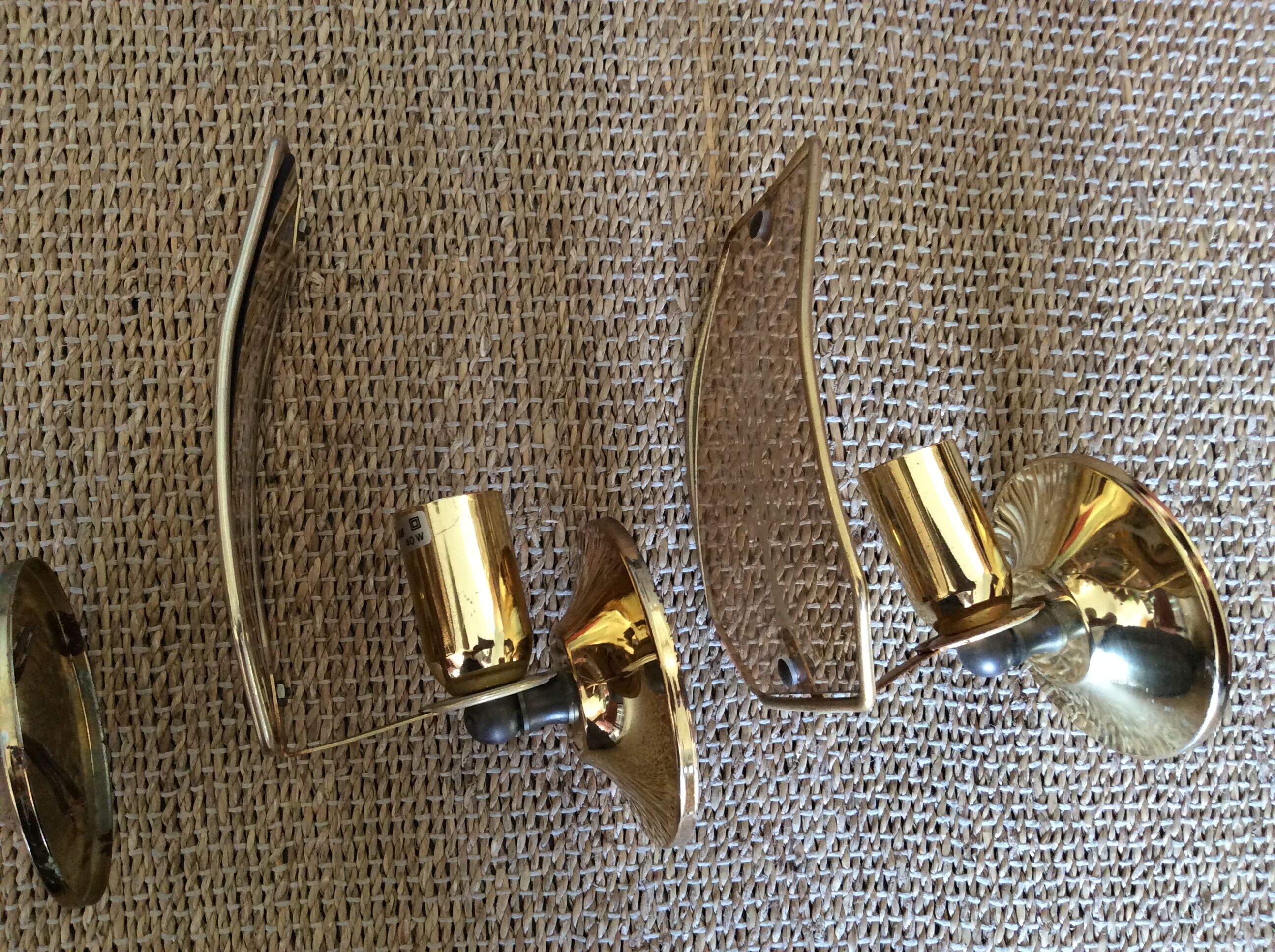 4 vintage wall lamps