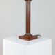 Vintage Mid Century table lamp column decor plissee shade