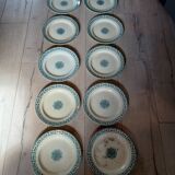 10 assiettes plates anciennes Terre de fer