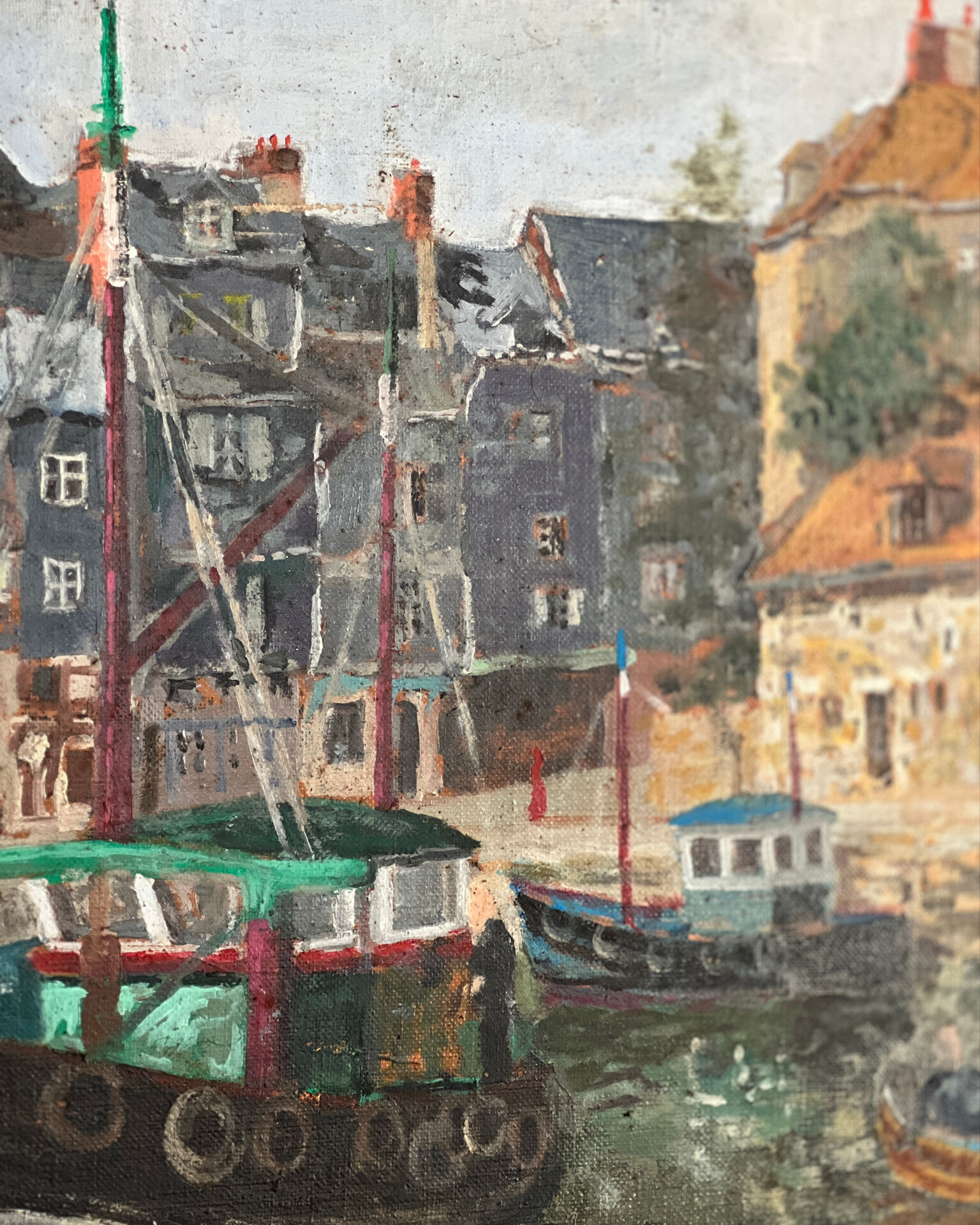 Huile sur toile Honfleur