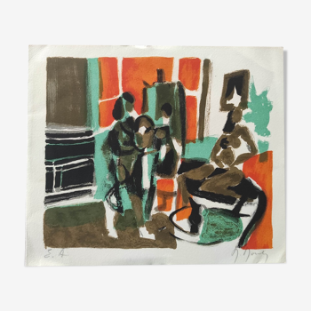 Lithograph by Marcel Mouly