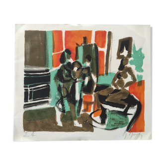 Lithograph by Marcel Mouly