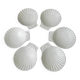 6 Pillivuyt white porcelain shell bowls