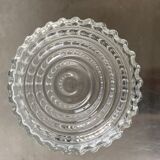 Old wall lamp molded glass 1960