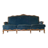 Banquette de style Louis XV en bois sculpté, vers 1900