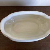 Neo-classical planter in ivory earthenware with XXL gadroons, 1950s