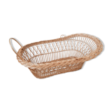 Berceau de poupée en rotin, ancien