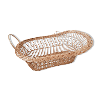 Rattan doll cradle