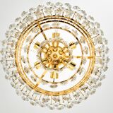 Lustre Bakalowits in brass and crystal glass, Austria, 1960s